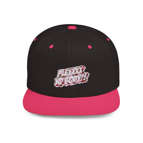 Pink Camo Flexxxx Yo Body!! Flat Bill Snapback