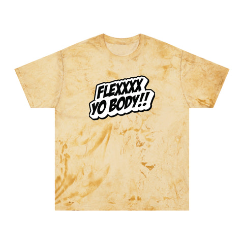 OG Black and White Flexxxx Yo Body!!© Unisex Color Blast T-Shirt