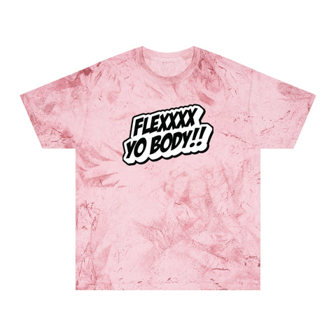 OG Black and White Flexxxx Yo Body!!© Unisex Color Blast T-Shirt