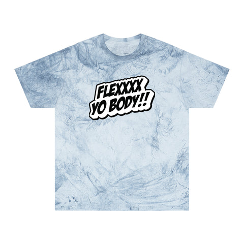 OG Black and White Flexxxx Yo Body!!© Unisex Color Blast T-Shirt